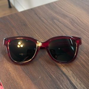 Salvatore Ferragamo red sunglasses